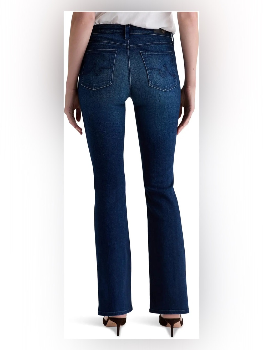 AG “The Jessie Curvy Boot Cut” Mid Rise Dark Wash Jeans Size 29 - Picture 3 of 14